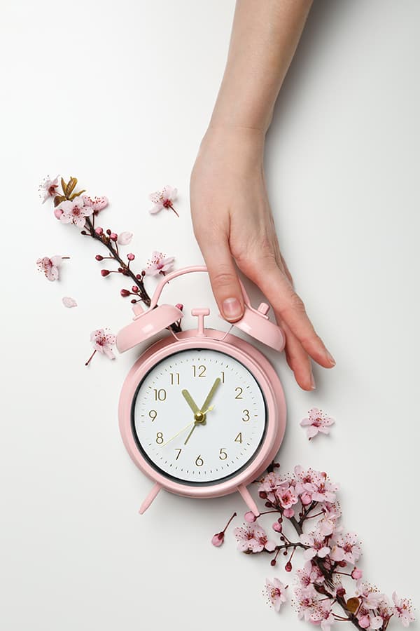 Concept sleep wake up with alarm clock