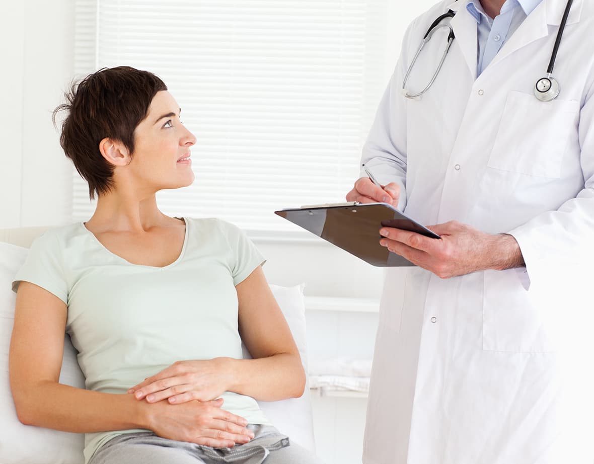 Fibroid care doctor explaining procedure